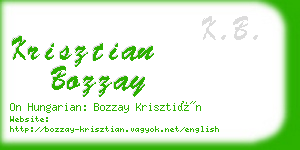 krisztian bozzay business card
